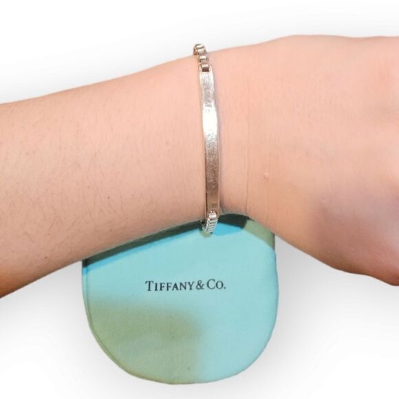 Tiffany & Co. Sterling Silver 925 2004 Venetian Link I.D. 7" Bracelet - Picture 11 of 15